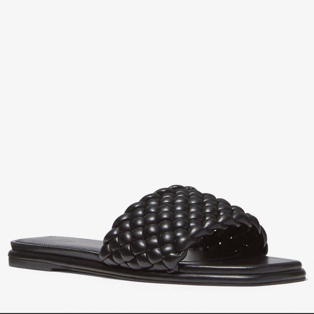 Michael Kors Black Quilted Amelia Sandals